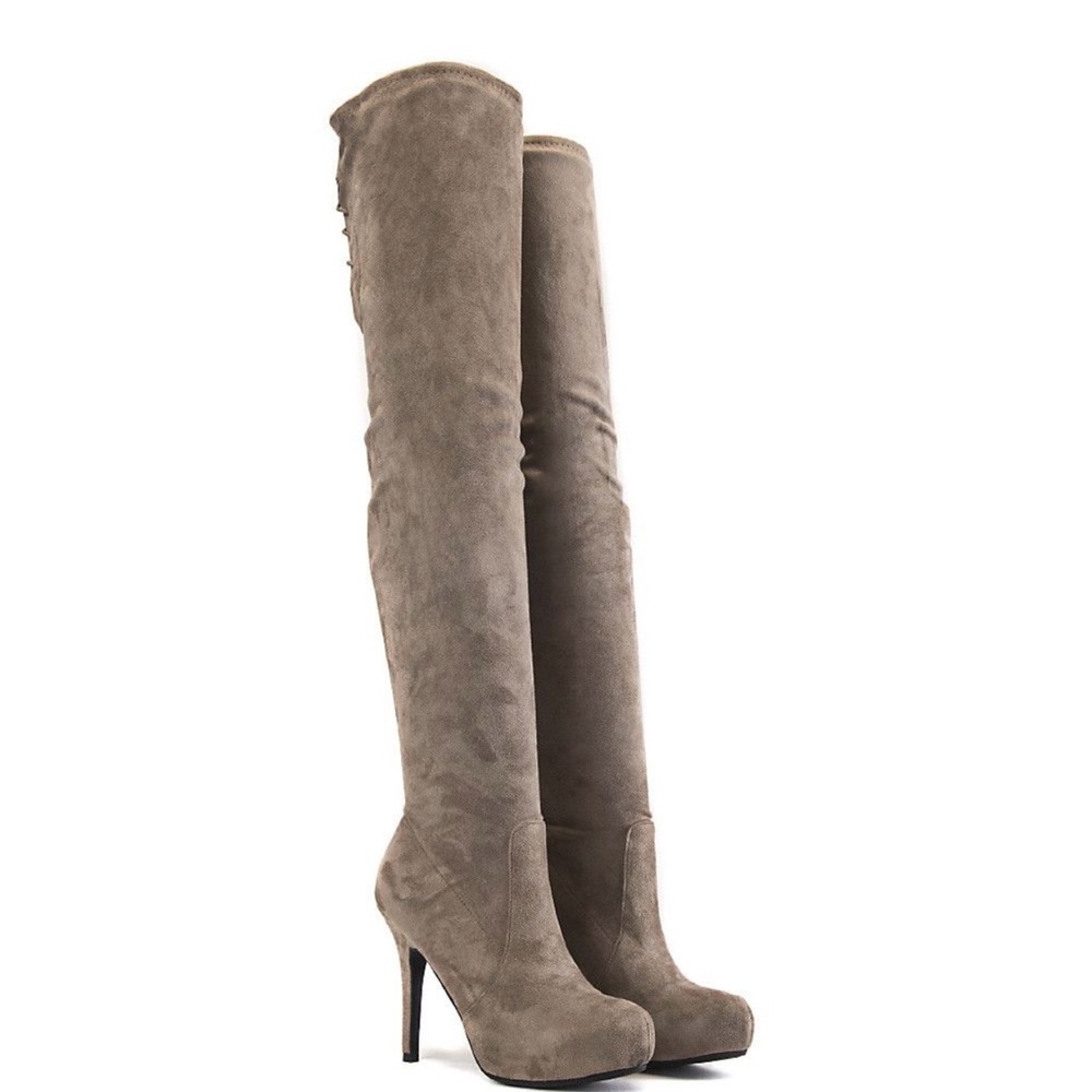 NEW Dollhouse Thigh-High Suede Boot Deceive